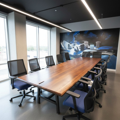 Konferenz Besprechnung Table Echtes Holz Massive Möbel Tische Esstzisch