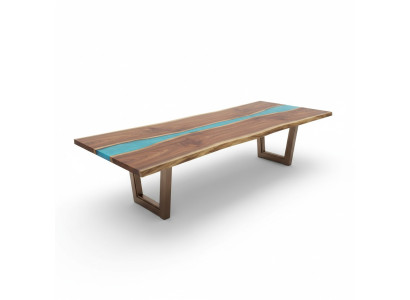 Esstisch River Table Echtes Holz Flusstisch 260x100 Massive Tische