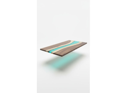 Epoxid harz esstisch echtes massiv holz möbel wasserfall epoxy tisch 240x100 Neu
