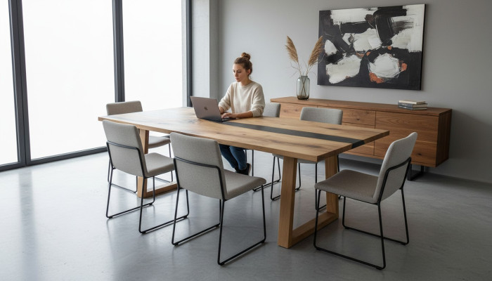 Besprechungstisch Esstisch Handgefertigter Designer-Tisch Zeitgenössischer