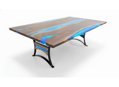 Esstisch River Table Echtes Holz Flusstisch 260x110 Massive Tische
