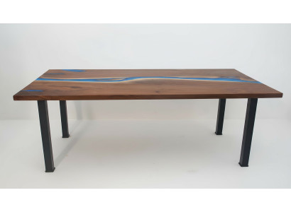 Fluss Tische Esstisch Design Tisch Moderne Möbel 220x90 Epoxid Harz Ozean Meer