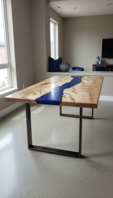 Esstisch River Table Massiv Tische 220x100 Flusstisch Epoxidharz Meer