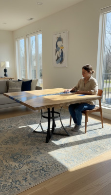 Esstisch River Table Echtes Holz Flusstisch 110x110 Massive Tische
