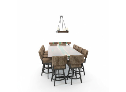 Esstisch River Table Massiv Tische 240x100 Flusstisch Epoxidharz Meer Waterfall