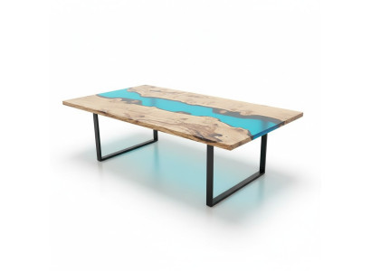 Fluss Tische Esstisch Design Tisch Moderne Möbel 220x100 Epoxid Harz Ozean Meer
