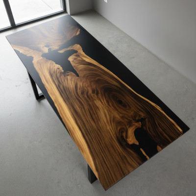 Epoxidharz Esstisch River Table Echtes Holz Massiv Deko Tische 240x100