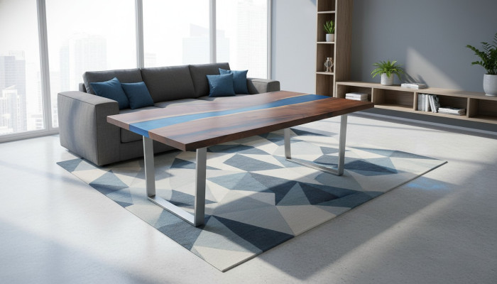 Designer Beistelltisch Couchtisch Epoxy Möbel Tisch Couchtisch Epoxidharz Tische