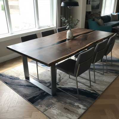 Tisch esstisch tische epoxid harz epoxy echtes holz massive design möbel 220x90