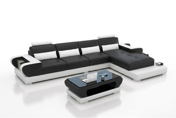 Sofa Ledersofa Eckcouch Polstergarnitur Couch Eckgarnitur Wohnlandschaft Polster