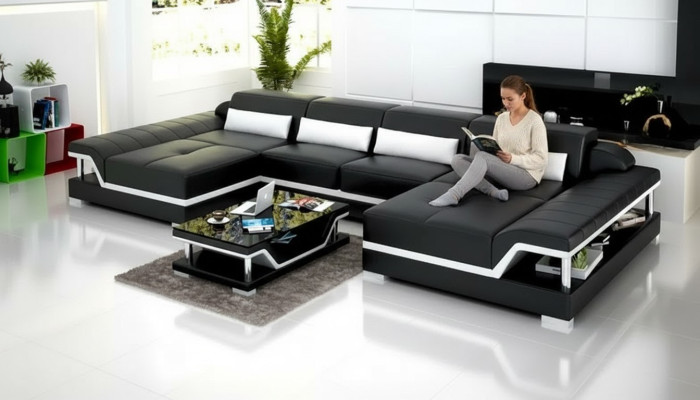 Design Sofa Ledergarnitur Couchen Eckcouch Polster Sofas Ledercouch Wohnzimmer