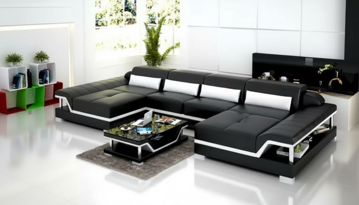 Design Sofa Ledergarnitur Couchen Eckcouch Polster Sofas Ledercouch Wohnzimmer