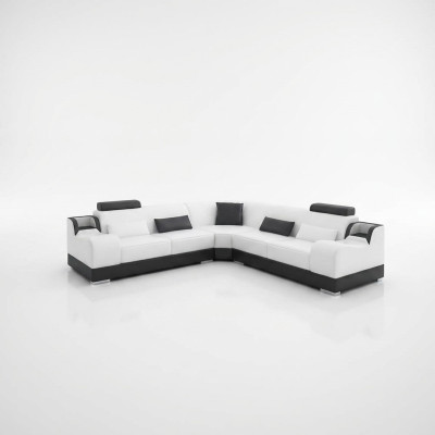 Design Ecksofa Wohnzimmer Moderne Eckcouch Lederpolster Couch Sofa