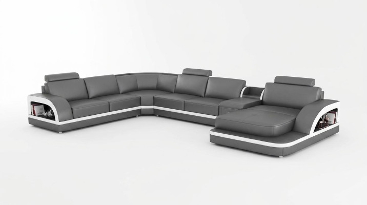 Wohnzimmer Leder xxl couch sofa polster landschaft moderne designer