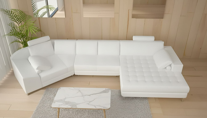 Moderne Sofa Ecksofa U Form Ledersofa Eckcouch Polster Designer Sofa