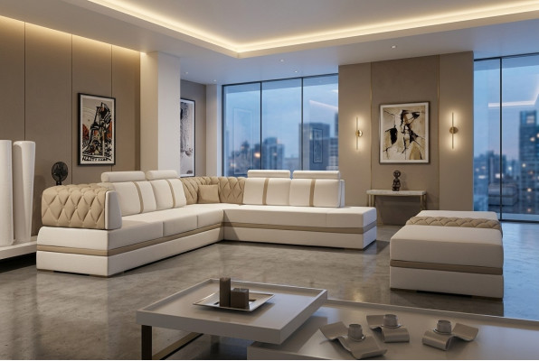 Ecksofa L Form Designer Sofa Modernes Sofa Ledersofa Eckgarnitur Couchen