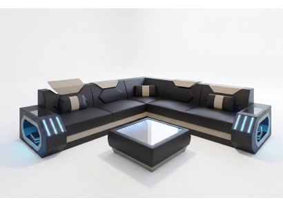 Ecksofa Lederpolster Design Wohnzimmer Eckcouch Couch Sofa L Form Wohnlandschaft