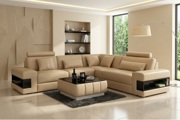 Design Ecksofa Deko Wohnzimmer Möbel Moderne Eckcouch Lederpolster Couch