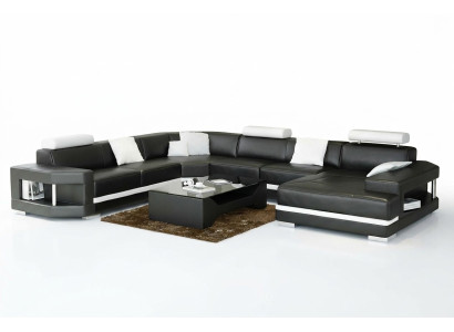 Design Moderne Wohnzimmer Ecksofa Möbel Eckcouch Lederpolster Couch