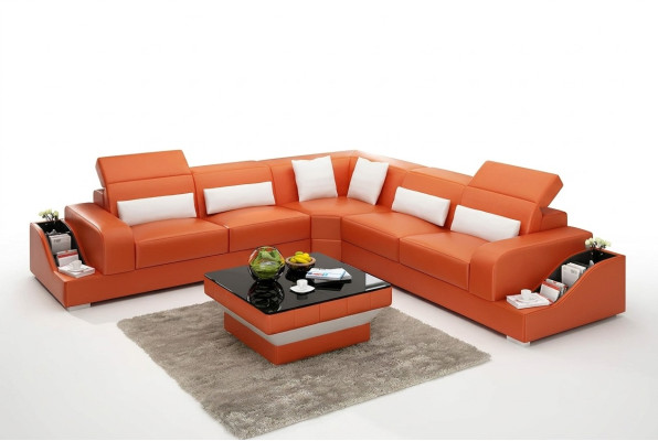 Eckgarnitur Sofa Ledersofa Ecksofa Polster Polster Couch Garnitur Wohnlandschaft
