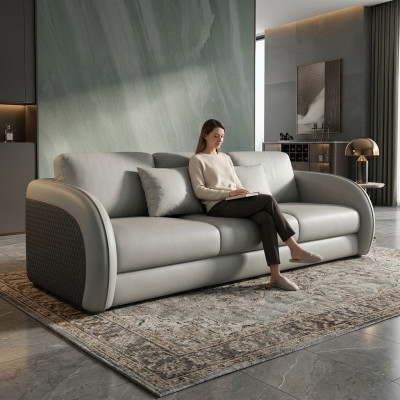 Dreisitzer Italienische Möbel Stil Sofa 3 Sitzer Modernes Sofa Ledersofa