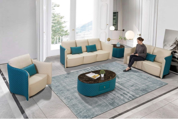 Dreisitzer Italienische Stil Sofa 3 Sitzer Modernes Sofa Ledersofa Couch
