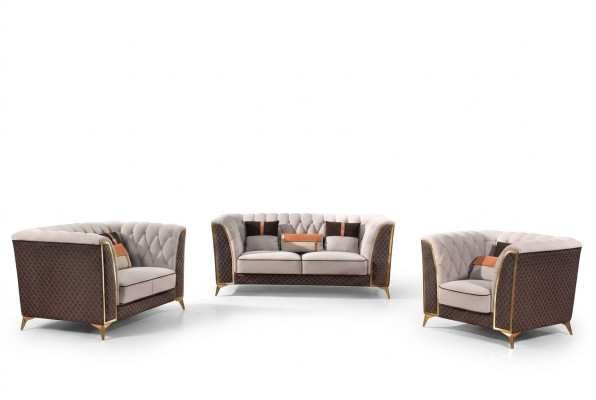 Ledersofa Designer Sofa Sofagarnitur 321 Sitzer Modernes Sofa Wohnlandschaft Neu