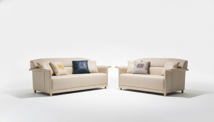 Moderne Leder Sofagarnitur Polster Garnitur 2tlg. Set 3+2 Sitzer Wohnzimmer Sitzer