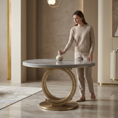 Runder Tisch Esszimmer Esstisch Italienische Stil Möbel Esstisch Runde
