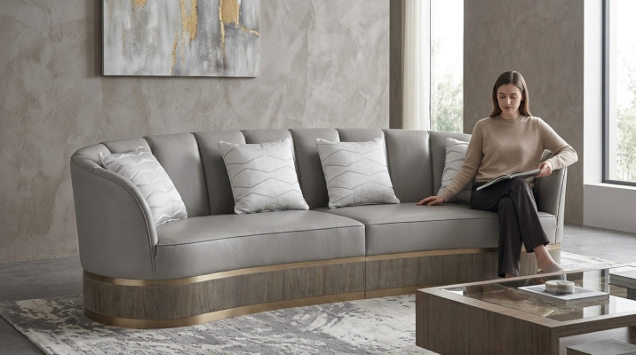 XXL big sofa couch viersitzer lounge club sofas 270cm italienische möbel neu