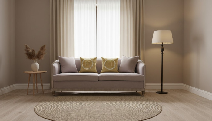 Italienische Stil Möbel Dreisitzer Sofa Couch Polster Sofas Holz Textil