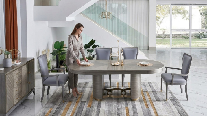 Hochwertige Esszimmer Möbel Hotel Stil Einrichtung komplettes Set Tisch