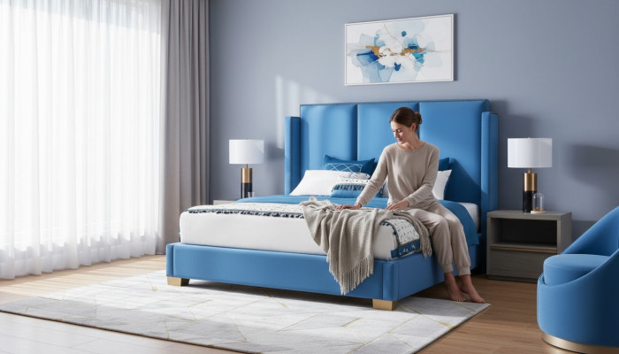 Schlafzimmer Luxus Bett Möbel 2x Nachttisch Set Betten dubai hotel möbel