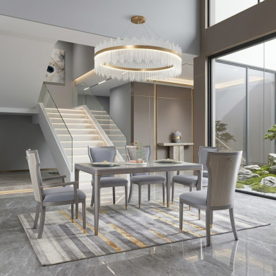 Komplette Garnitur Esszimmer Stuhlgruppe Garnitur 6x Lehnstuhl Stühle