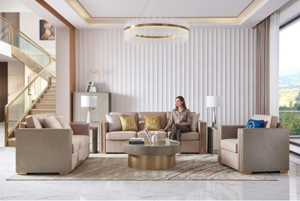 Luxus Möbel Wohnzimmer Sofagarnitur Hotel Stil Garnituren Sofa Couch