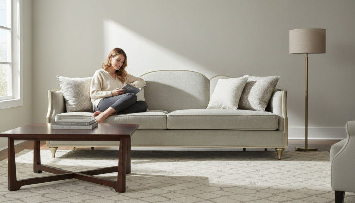 Modernes Sofa Textil Sessel Sofagarnitur 4+1+1 Sitzer Wohnzimmer