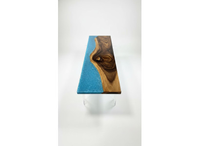 Epoxid harz esstisch echtes deko holz massive möbel wasserfall epoxy tisch