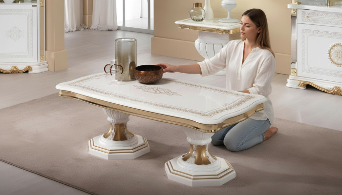 Luxus Wohnzimmer Tisch Couchtisch Design Tische Style Möbel Rechteckig Holztisch