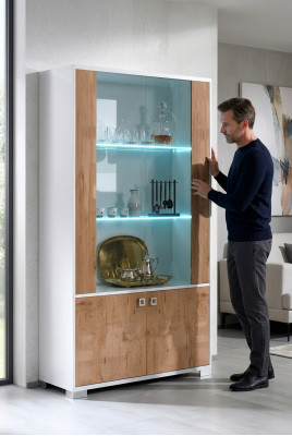 Vitrine XXL Vitrinen Wohnzimmer 110*50 Schränke Design Italienische Möbel neu
