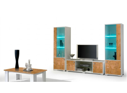 wohnwand 3tlg. rtv + 2x Vitrine Design Italienische Möbel Wohnzimmer Luxus Möbel