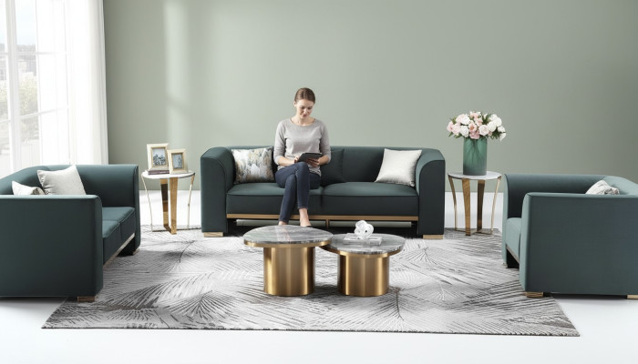 Sofagarnitur 3+2+1 Sitzer Set Design Sofas Polster Couchen Moderne Couch Möbel