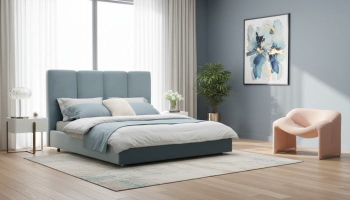 Schlafzimmer 3 tlg. Set Bett 2x Nachttisch Konsole Polster Betten Doppel Hotel