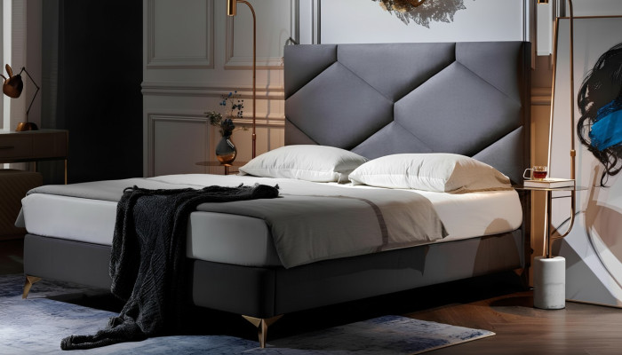Bett 180x200cm Textil Schlafzimmer Möbel Luxury Moderne Betten Hotel Möbel Neu