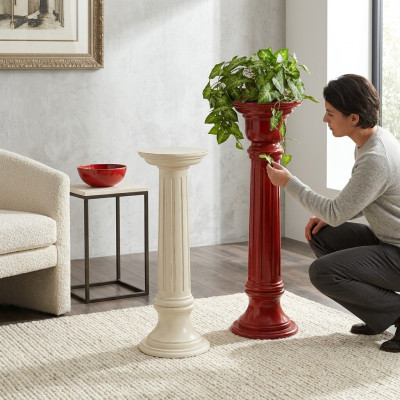 Blumenständer Blumensäule Blumenampel Ständer Echtholz Topfpflanzenständer Neu