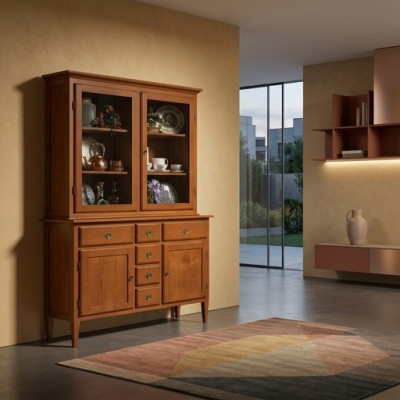 Anrichte Vitrine Buffet Schrank Italienische Möbel Einrichtung Regale Vitrinen