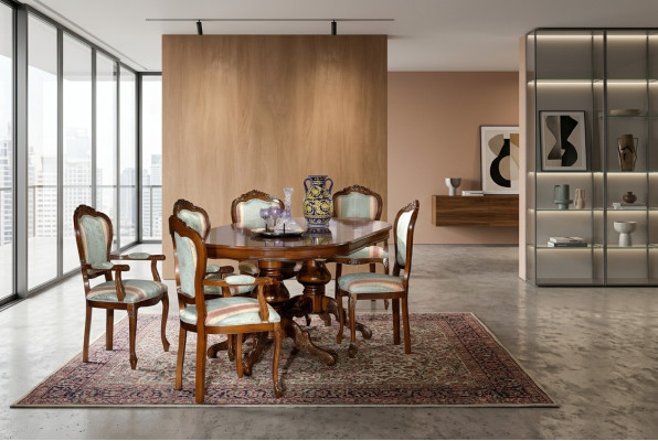 Esstisch Luxus Tisch Massiv Holz Möbel aus Italien Esszimmer Tische Einrichtung