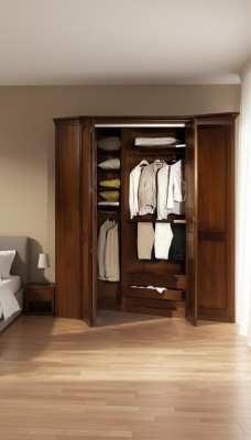 Eckschrank Eiche Schrank Eckschrank Kleiderschrank Schränke Schlafzimmer Möbel