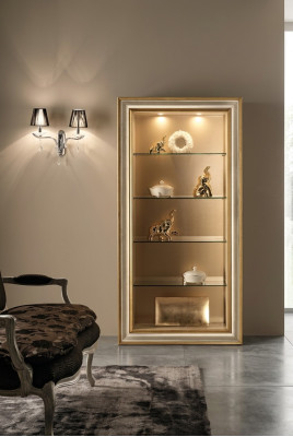 Vitrine Glas Schrank Vitrinen Wohnzimmer Schau Schränke Italienische Möbel NEU