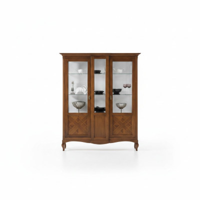 Vitrine Holz Luxus Schränke Klassische Anrichte Schrank Möbel Italienische Braun