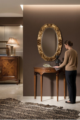 Konsolen Tisch Kommode mit Spiegel Luxus Möbel Set Konsole 2tlg. Made in Italy